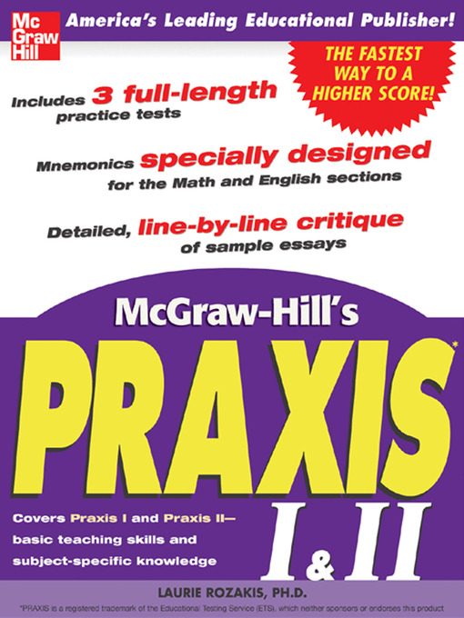 Cover image for McGraw-Hill's PRAXIS<sup>TM</sup> I & II